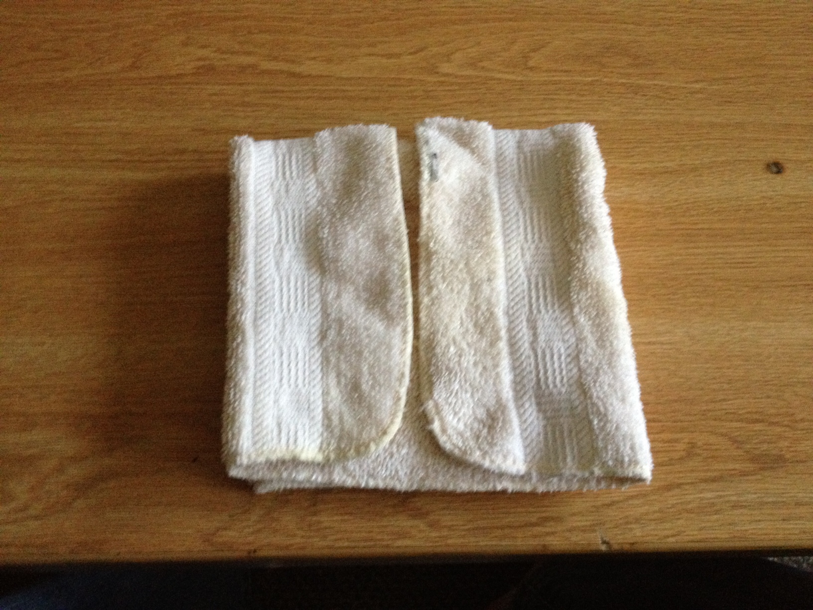 Fold the napkin in half