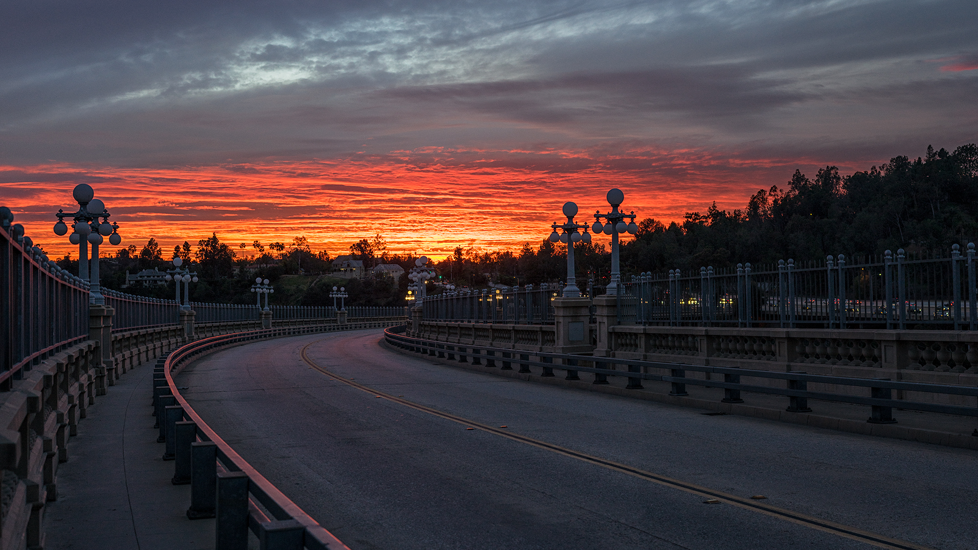 The Colorado Street Bridge in Pasadena, CA